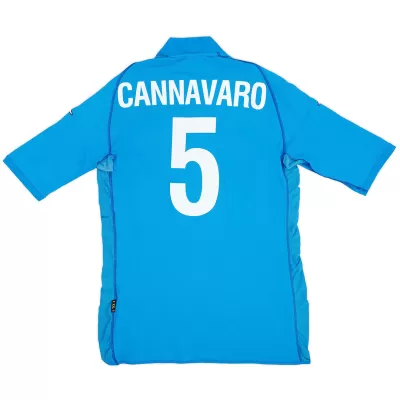 Retro Soccer Jersey CANNAVARO #5 Italy Home World Cup 2002 - gogoalshop