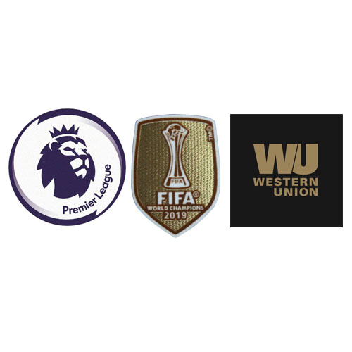 Premier League & 2019 Club World Cup Badges & Western Union Badge Golden