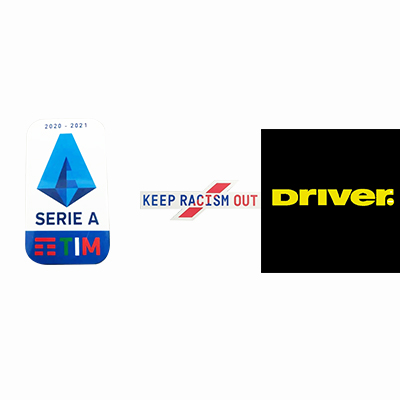 20/21 Italian Serie A & Keep Racism Out & Driver Sponsor(Yellow)Badge