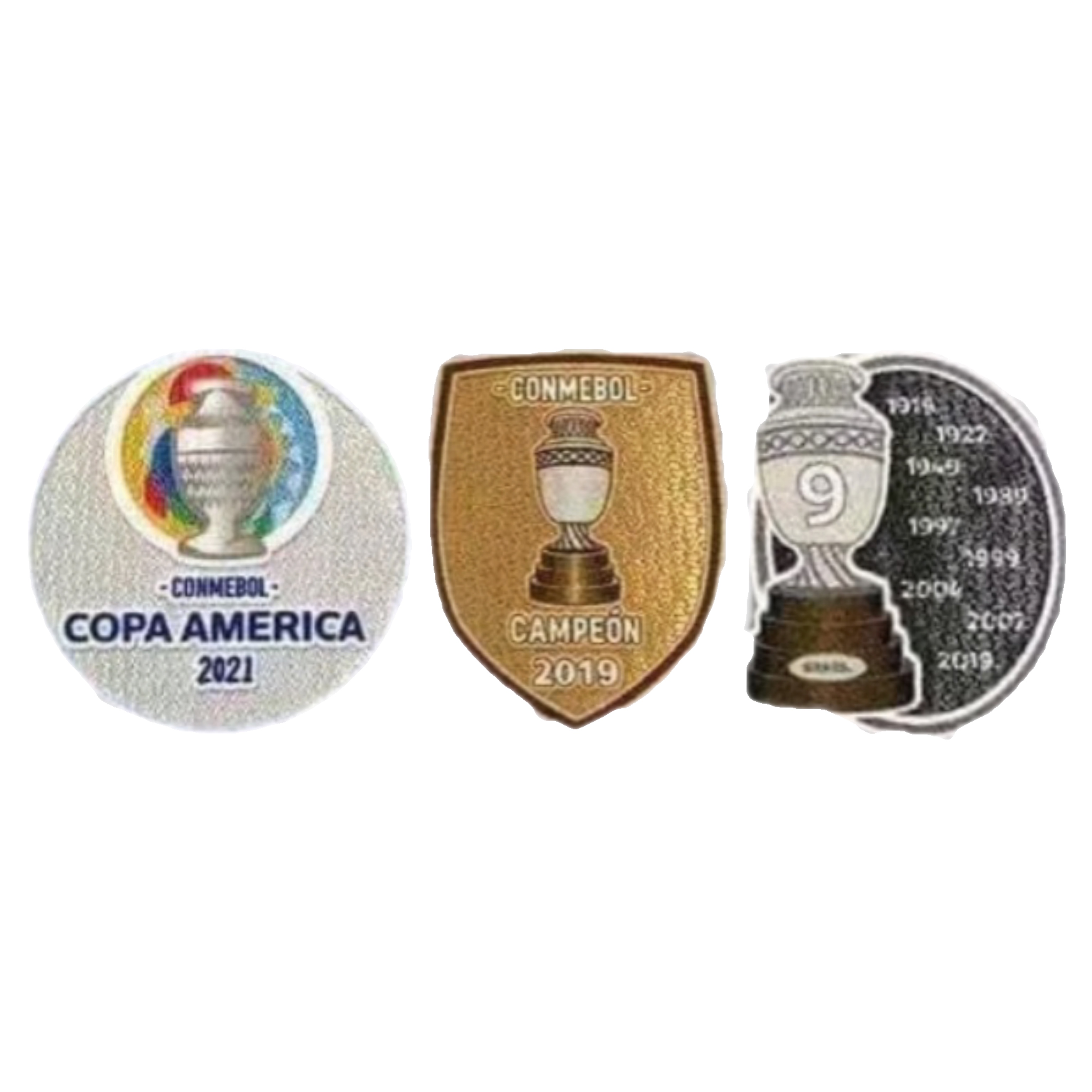 Copa America 2021 & CONMEBOL CAMPEON 2019 & 9 Cup Badges