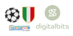 UCL & Scudetto & UEFA Foundation Badges & digitalbits Sponsor