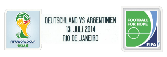 2014 Brazil World Cup & DEUTSCHLAND VS ARGENTINIEN(Black) & FOOTBALL FOR HOPE Badges