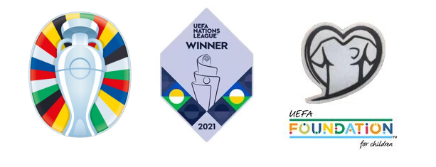 2024 Euro Cup & UEFA Nations League Winner 2021 & EURO Qualifiers & UEFA Foundation Badges