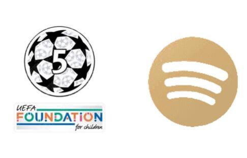 24/25 UCL 5 & UEFA Foundation Badges & Spotify Logo Without Text (Gold) & AMBILIGHT tv