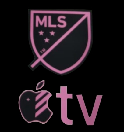 2025 Inter Miami MLS Away Badge & Apple TV(Black&Pink)