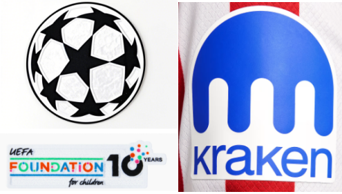 24/26 UCL & UEFA Foundation 10 Years Badge & KRAKEN Sponsoruff08Atletico Madrid Homeuff09