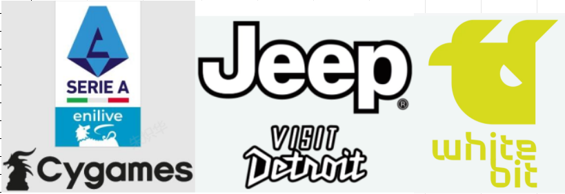 24/26 Serie A Badge & Cygames Sponsor(home) & Juventus Jeep x Visit Detroit Sponsor (home) & White Bit Sponsor(Yellow)