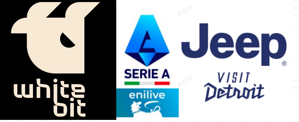 24/26 Serie A Badge & Juventus Jeep x Visit Detroit Sponsor  &White Bit Sponsor