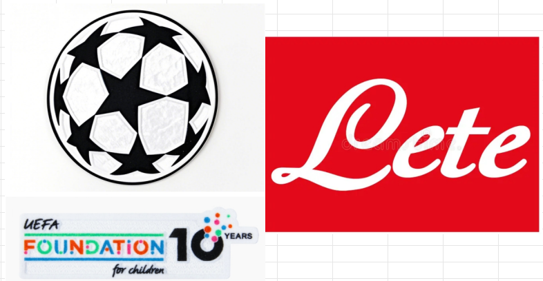 25/26 UCL & UEFA Foundation 10 Years Badge & Lete Sponsor