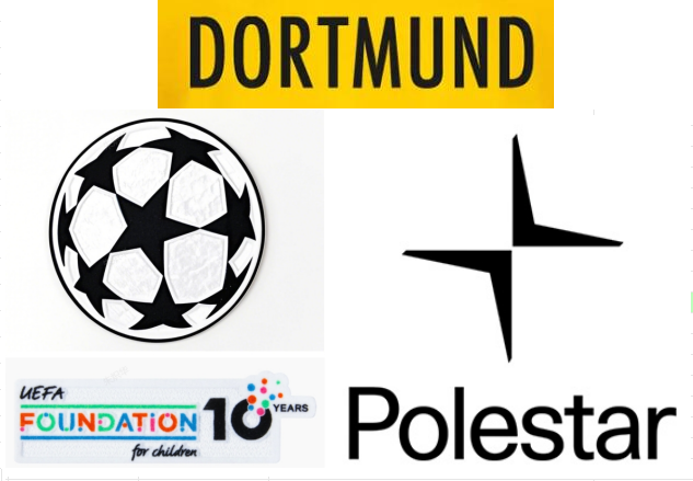 Polestar Badge & Dortmund & 25/26 UCL & UEFA Foundation 10 Years Badge