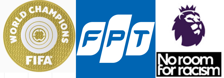 25/26 Premier League Badge & No Room For Racism & 2025 FIFA Club World Cup Champions Badge & FPT Sponsor