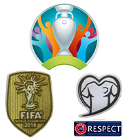 19-20 UEFA EURO Qualifiers & 2018 World Cup Champion Badge & Respect Badges