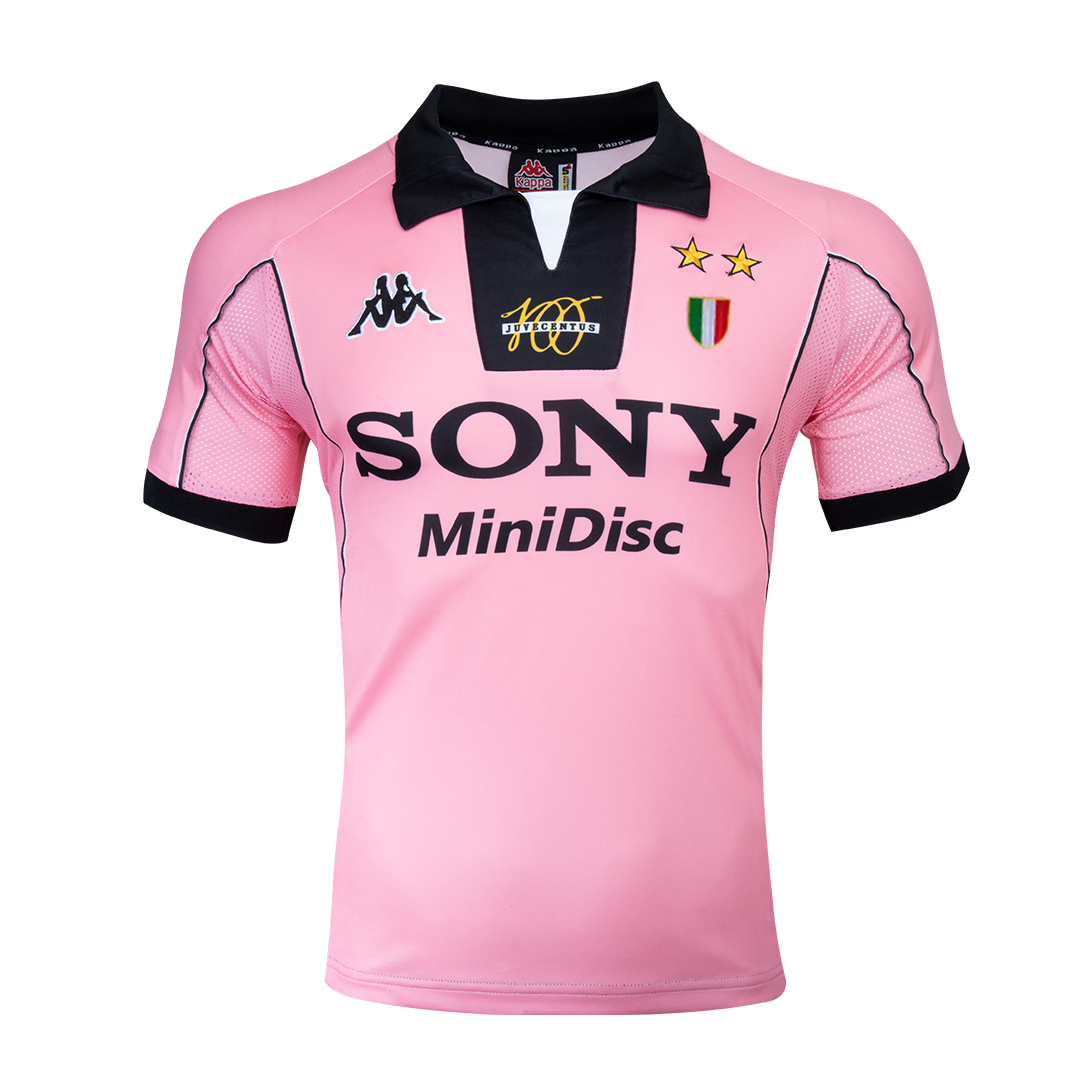 9798 Juventus Away Pink Soccer Retro Jerseys Shirt Juventus