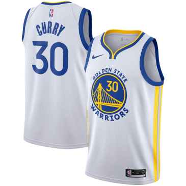 Swingman Stephen Curry #30 Golden State Warriors Jersey 2019/20 By Nike White