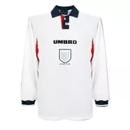 Retro England Home Long Sleeve Jersey 1998 By Umbro - gogoalshop