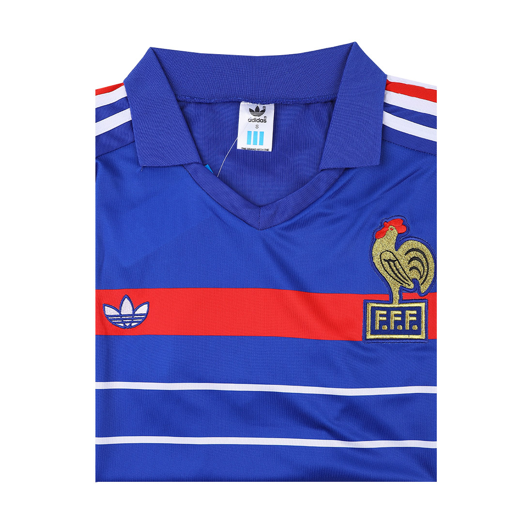 1984 France Home Blue Retro Soccer Jerseys Shirt France