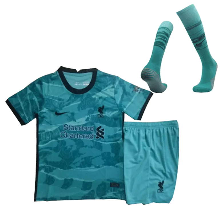 Liverpool Away Kids Soccer Jerseys Kit 2020/21 - gogoalshop