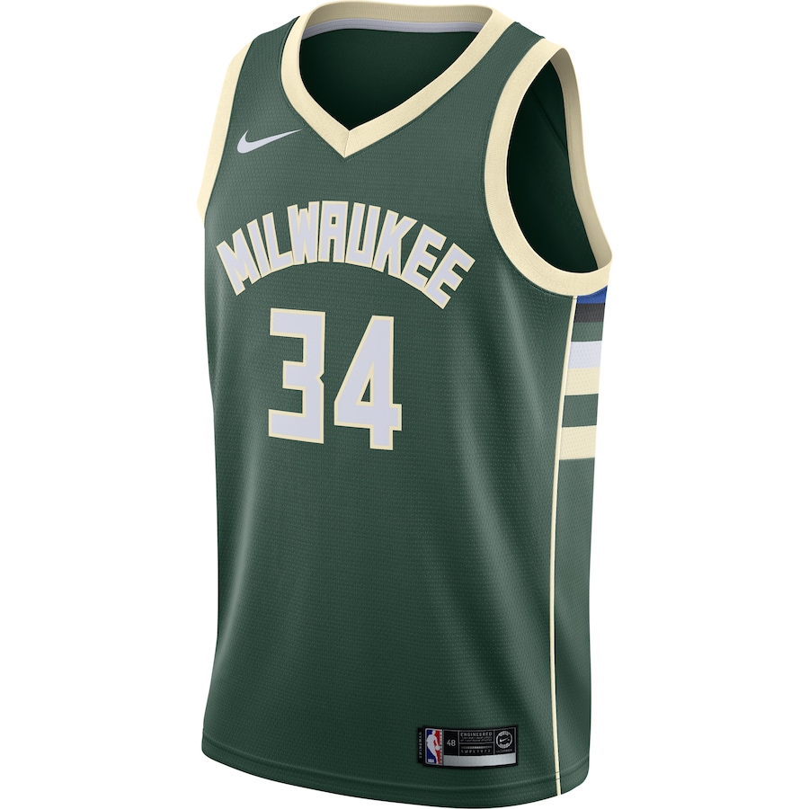 Swingman Giannis Antetokounmpo #34 Milwaukee Bucks Jersey By Nike Green