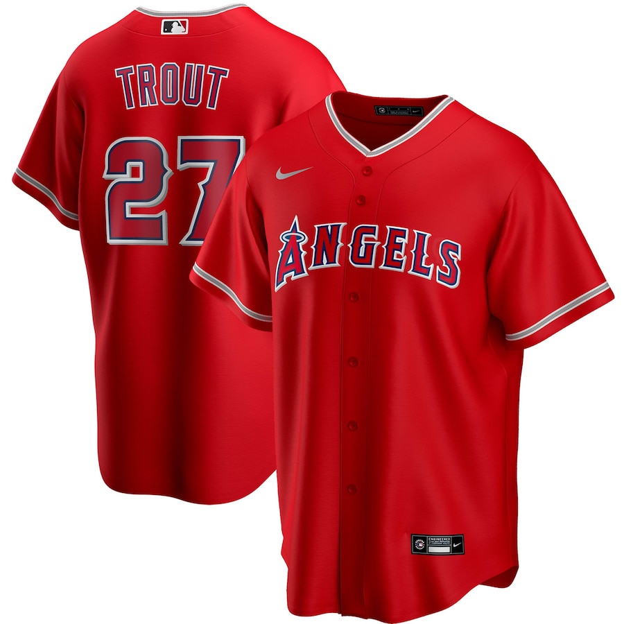 MLB Trout 27 Los Angeles Angels Baseball Jersey 2020
