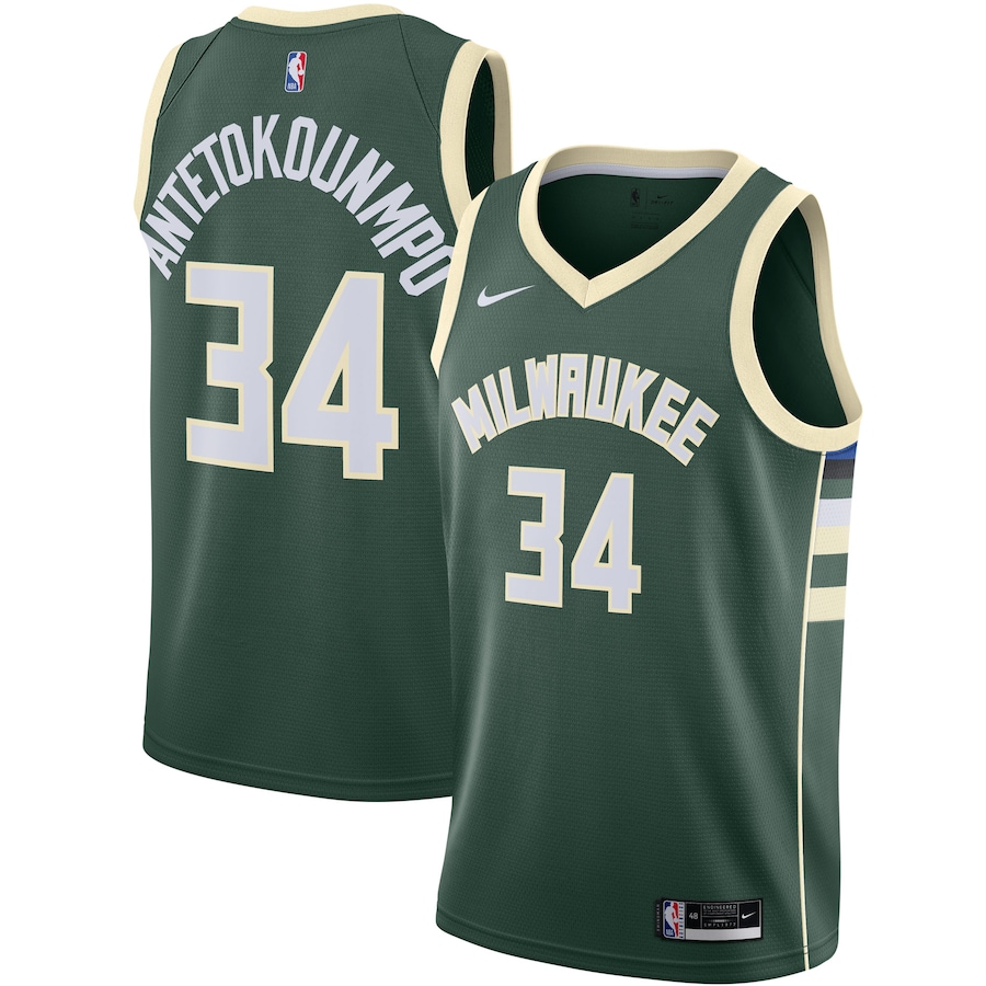 Swingman ANTETOKOUNMPO #34 Milwaukee Bucks NBA Jersey 2020/21 By Nike