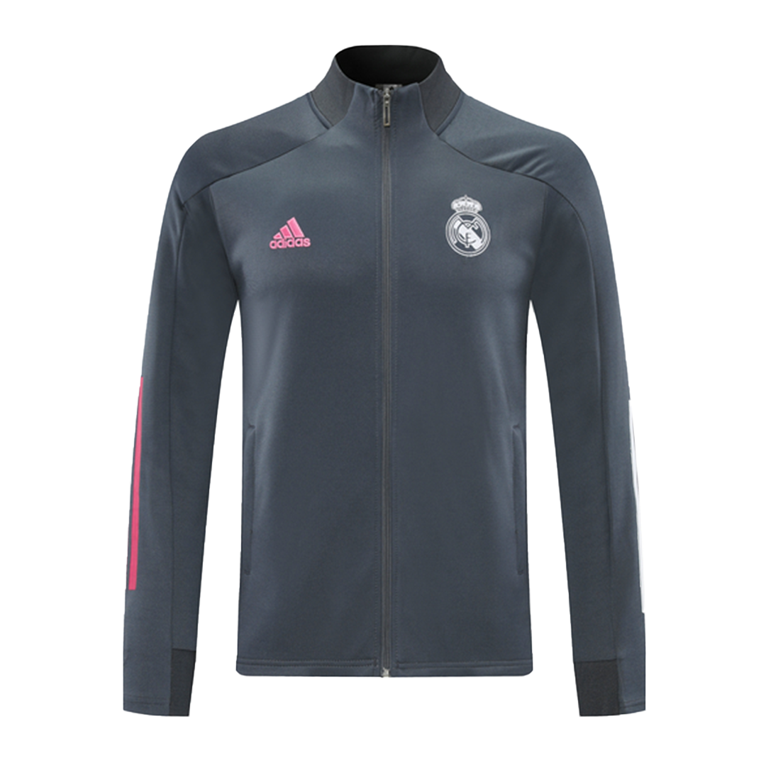 20/21 Real Madrid FullZip Jacket Gray Training Jacket Real Madrid
