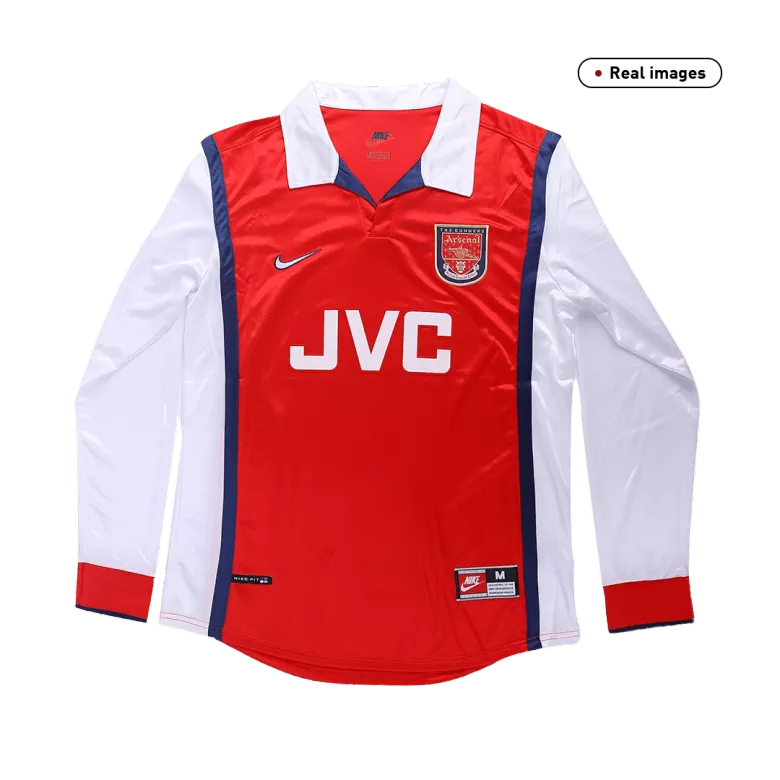 Vintage Soccer Jersey Arsenal Home Long Sleeve 1998/99 - gogoalshop