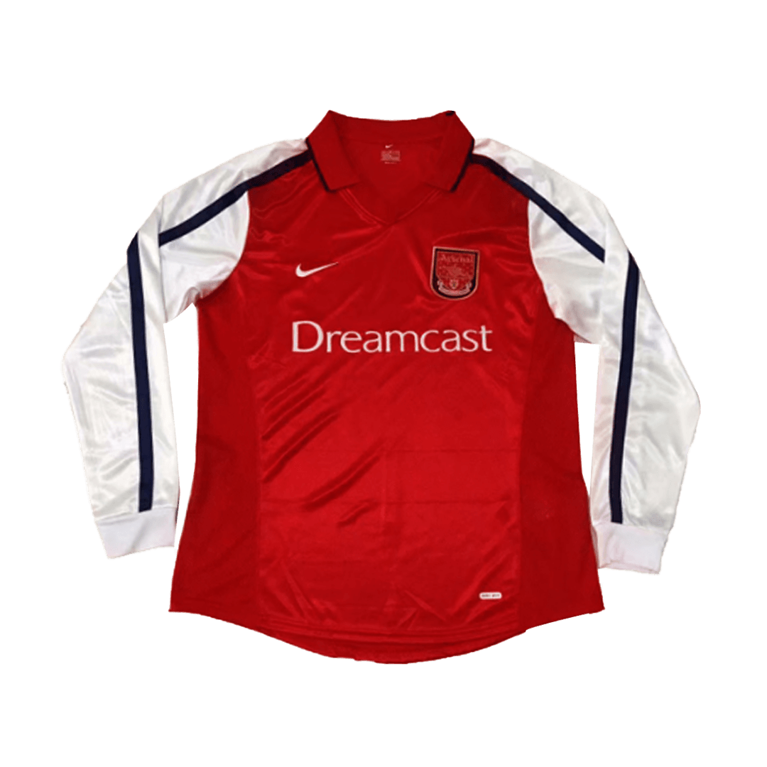 20002001 Arsenal Home Red Long Sleeve Retro Jersey Shirt