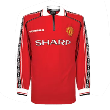 Retro Manchester United Home Long Sleeve Jersey 1998/99 By Umbro - gogoalshop