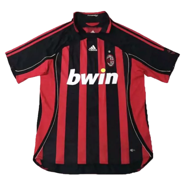 AC Milan Home football shirt 2006 - 2007. Sponsored by Bwin
