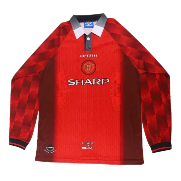 Retro Manchester United Home Long Sleeve Jersey 1996/97 By Umbro - gogoalshop