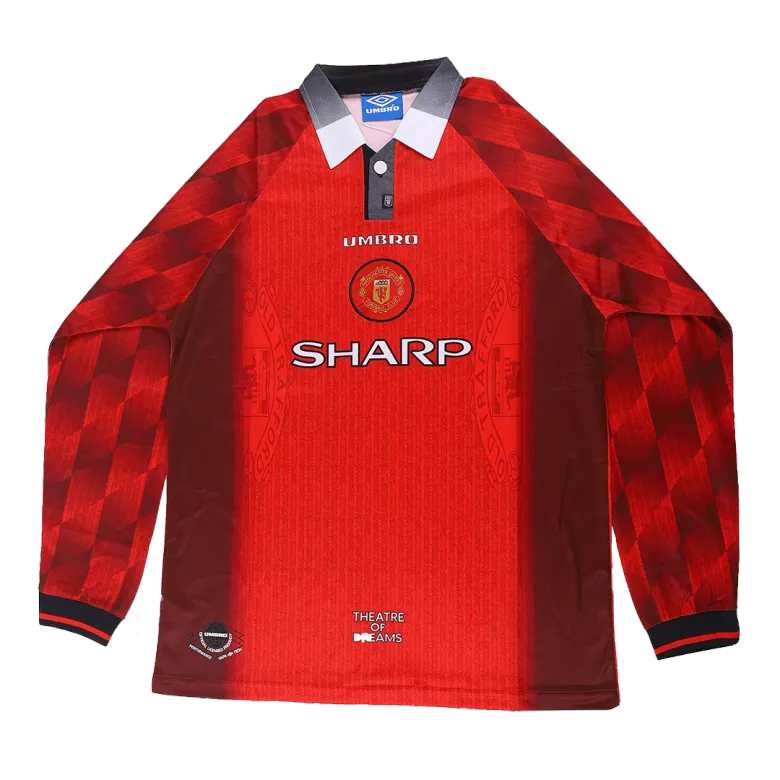 Vintage Soccer Jersey Manchester United Home Long Sleeve 1996/97 - gogoalshop