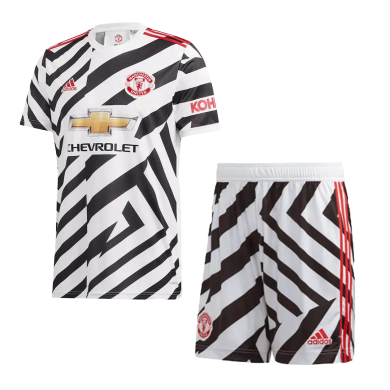 Manchester United Third Away Kids Soccer Jerseys Kit 2020/21 - gogoalshop