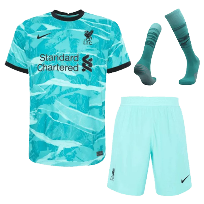 Liverpool Away Kids Soccer Jerseys Kit 2020/21 - gogoalshop