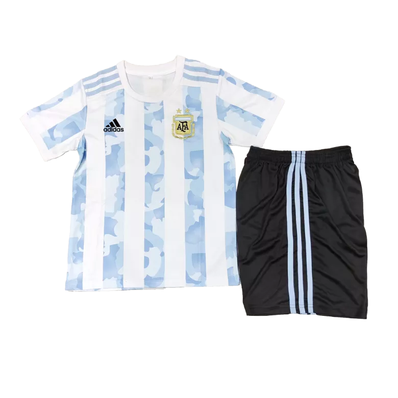 Argentina Home Kids Soccer Jerseys Kit 2021 - gogoalshop