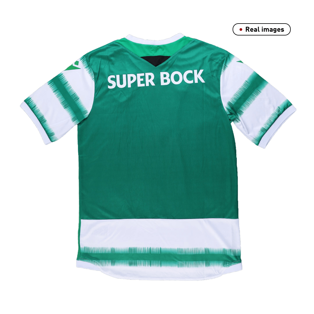 2020-21 Sporting Lisbon Home Soccer Jersey Short Sleeve Men Shirt S-2XL 