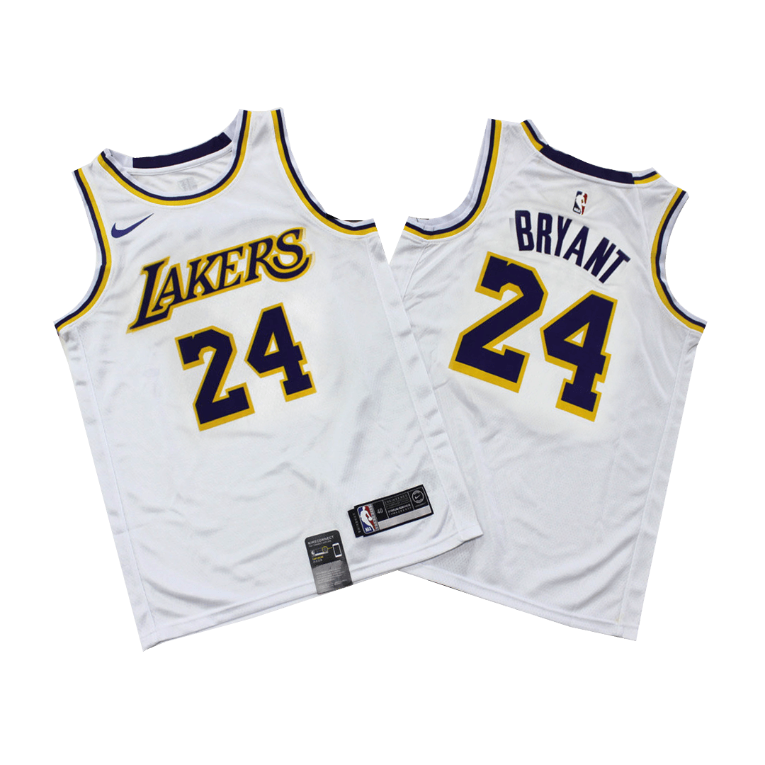 Swingman Kobe Bryant #24 Los Angeles Lakers Jersey By Nike White ...