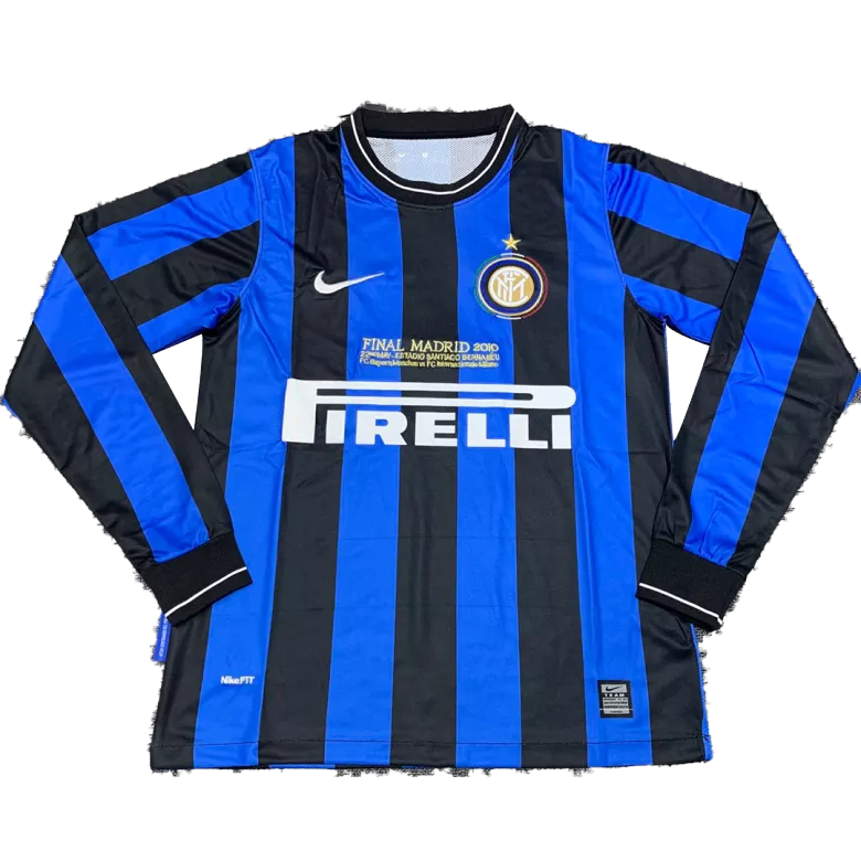 Vintage Soccer Jersey Inter Milan Home Long Sleeve 2010 - gogoalshop