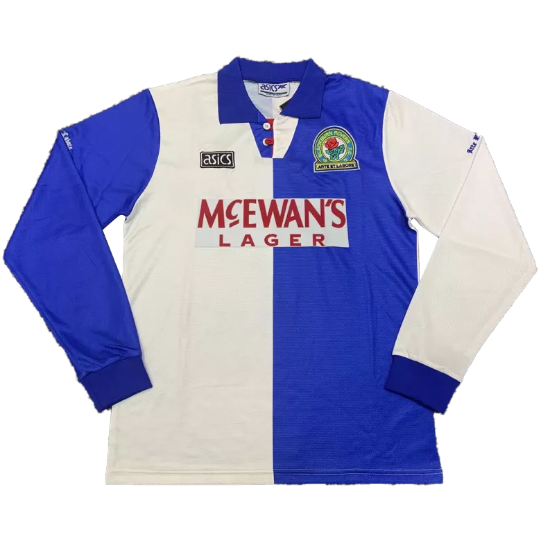 Retro Blackburn Rovers Home Long Sleeve Jersey 1994/95 By Asics - gogoalshop