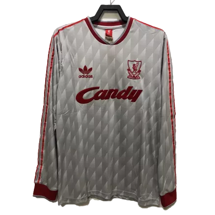 Retro Liverpool Away Long Sleeve Jersey 1989 By Adidas - gogoalshop