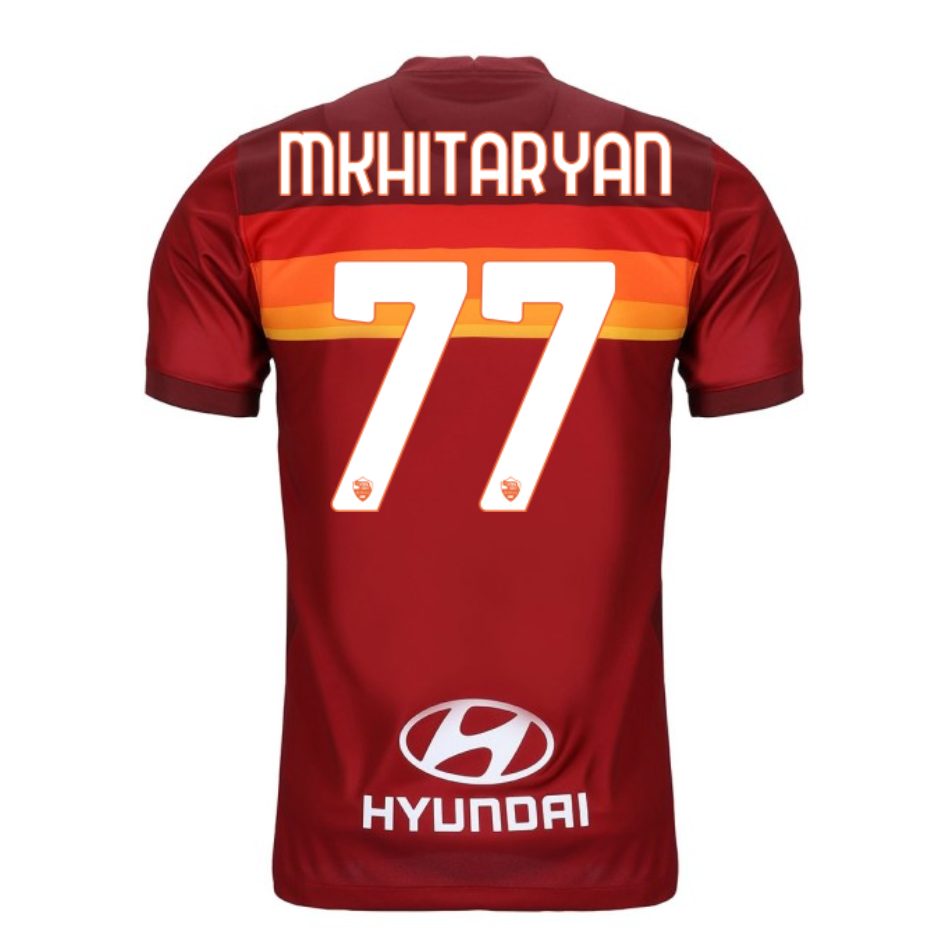 Roma 2020/21 Home Mkhitaryan #77 Jersey Name Set