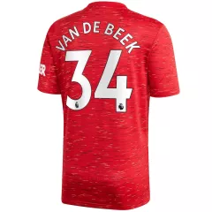Replica VAN DE BEEK #34 Manchester United Home Jersey 2020/21 By Adidas - gogoalshop