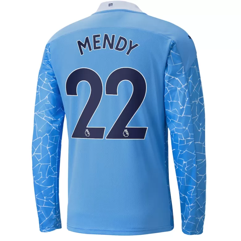 Manchester City No22 Mendy Home Long Sleeves Soccer Club Jersey