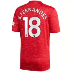 Replica B.FERNANDES #18 Manchester United Home Jersey 2020/21 By Adidas - gogoalshop