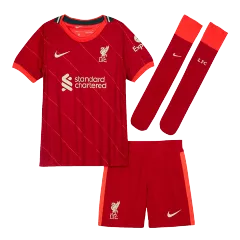 Liverpool Home Full Kit 2021/22 By Nike Kids - gogoalshop