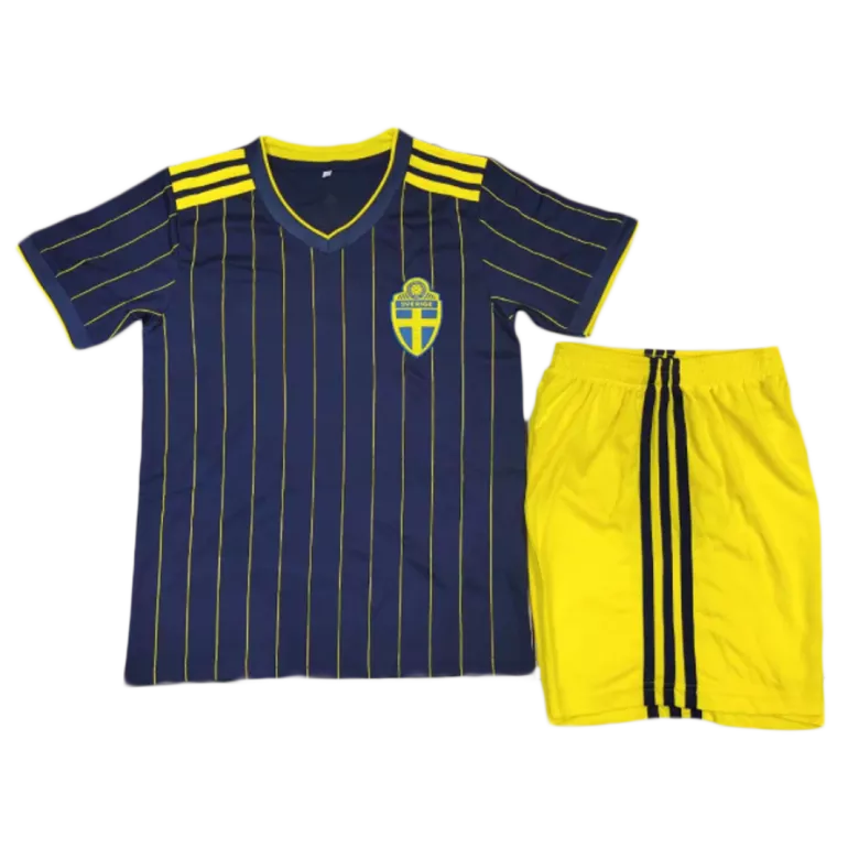Sweden Away Kids Soccer Jerseys Kit 2020 - gogoalshop