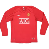 Retro Manchester United Home Long Sleeve Jersey 2007/08 By Nike - gogoalshop