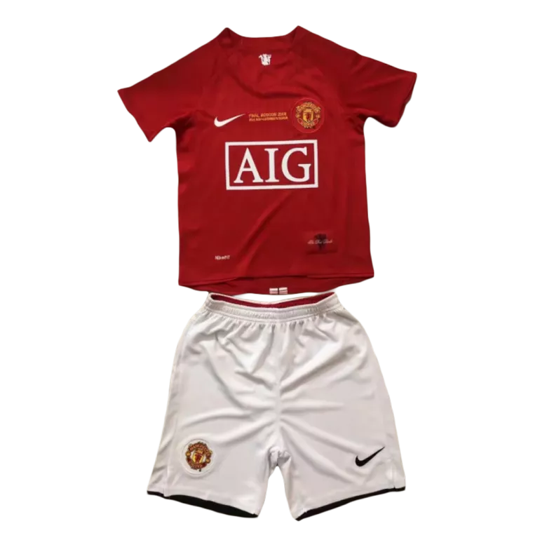 Manchester United Home Kids Soccer Jerseys Kit 2007/08 - gogoalshop