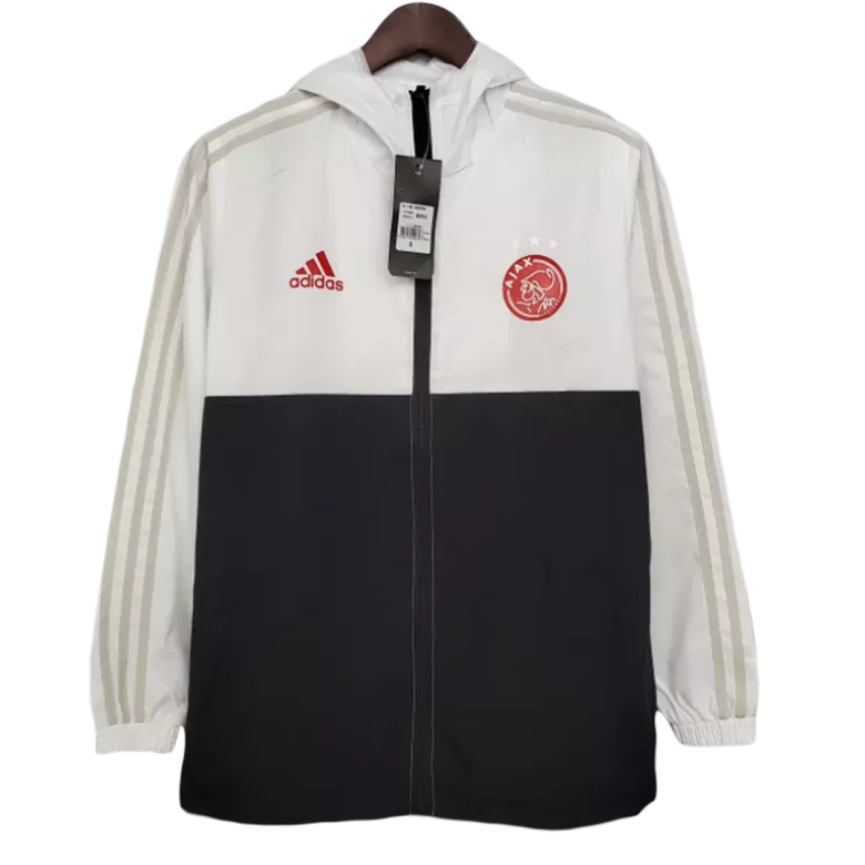Ajax Hoodie Windbreaker Jacket 2021/22 - Black&White - gogoalshop