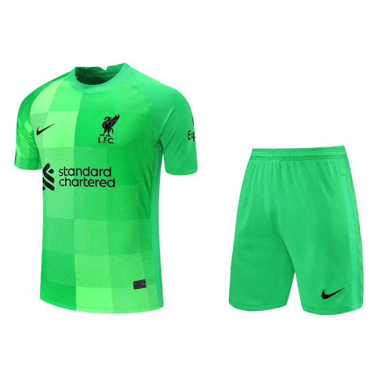 Liverpool Goalkeeper Kids Soccer Jerseys Kit 2021/22 - gogoalshop