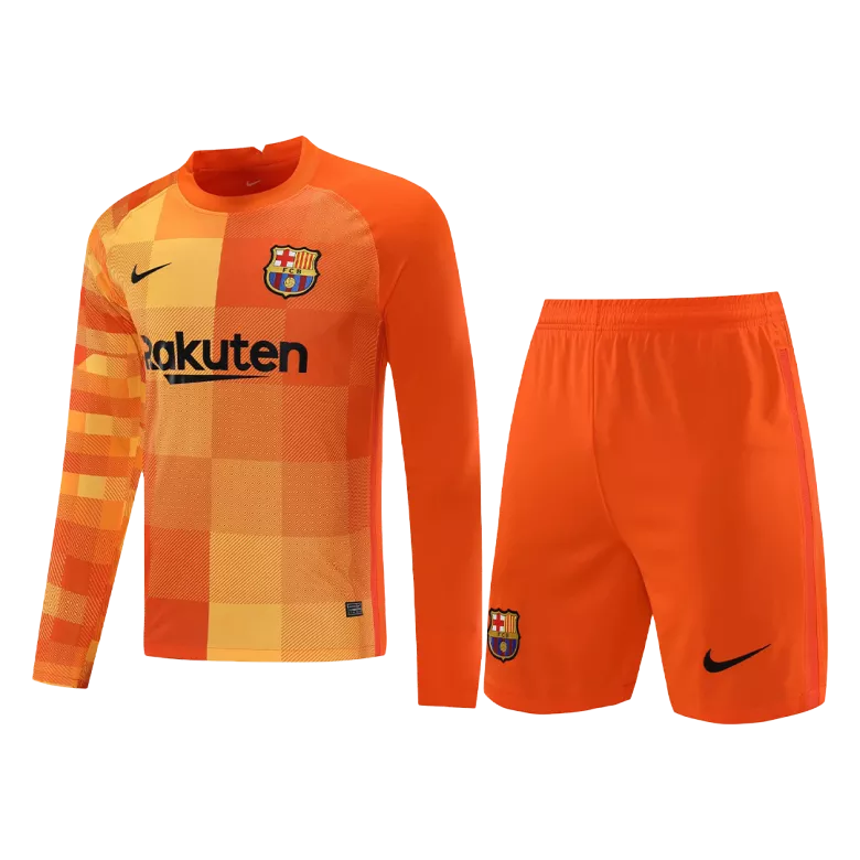 Barcelona Goalkeeper Long Sleeve Jerseys Kit 2021/22 - gogoalshop
